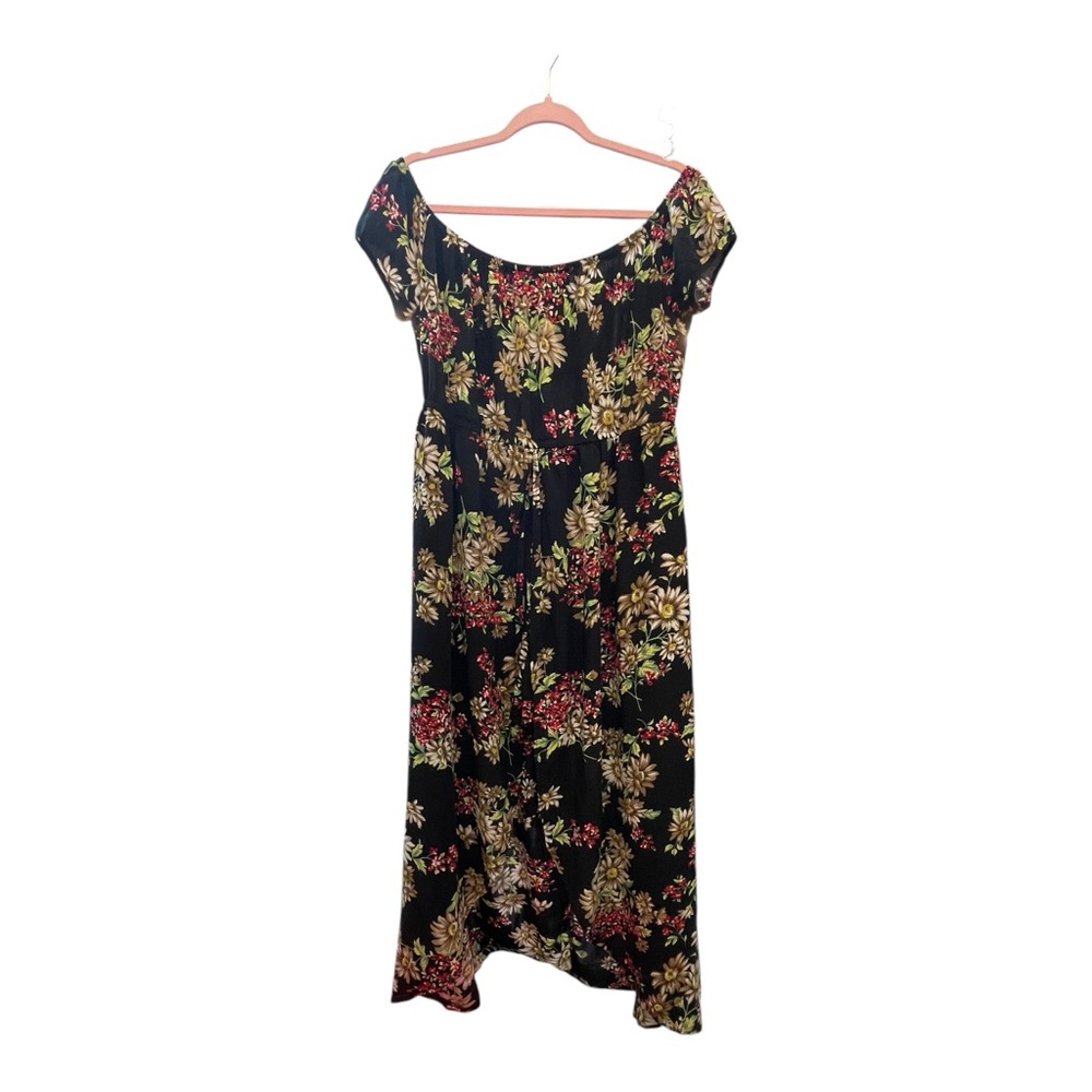 Trendy Boutique Gold and Orange Asymmetrical Sundress Walkthrough Romper Shorts
